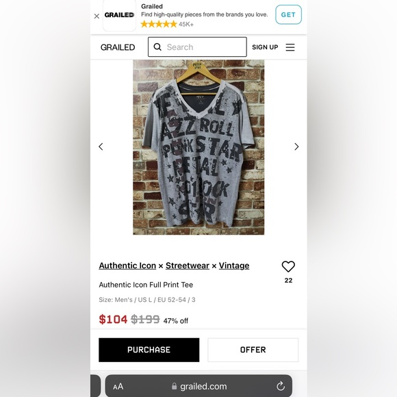 Vintage Authentic Icon Full Print Tee Shirt Size Small - Picture 6 of 6